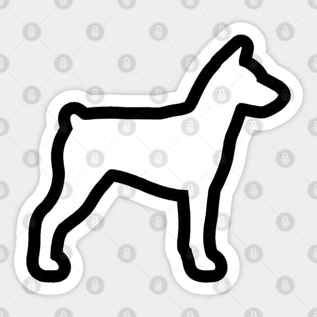 German Pinscher Silhouette(s) Sticker by Coffee Squirrel